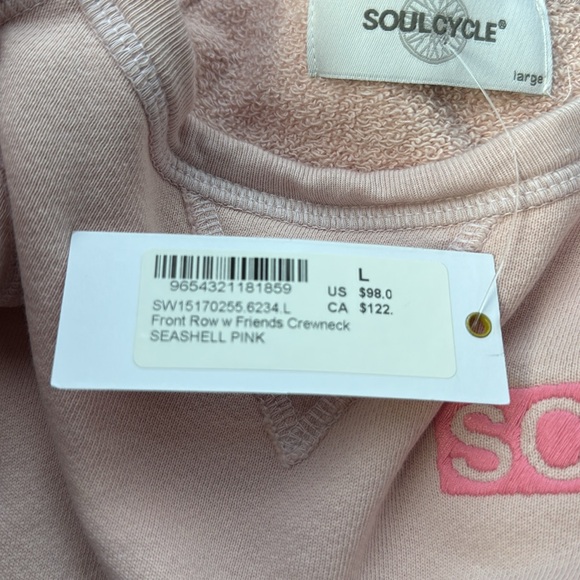 NWT Soul Cycle Front Row with my friends Sweatshirt RARE blogger favorite L crew - Picture 3 of 3
